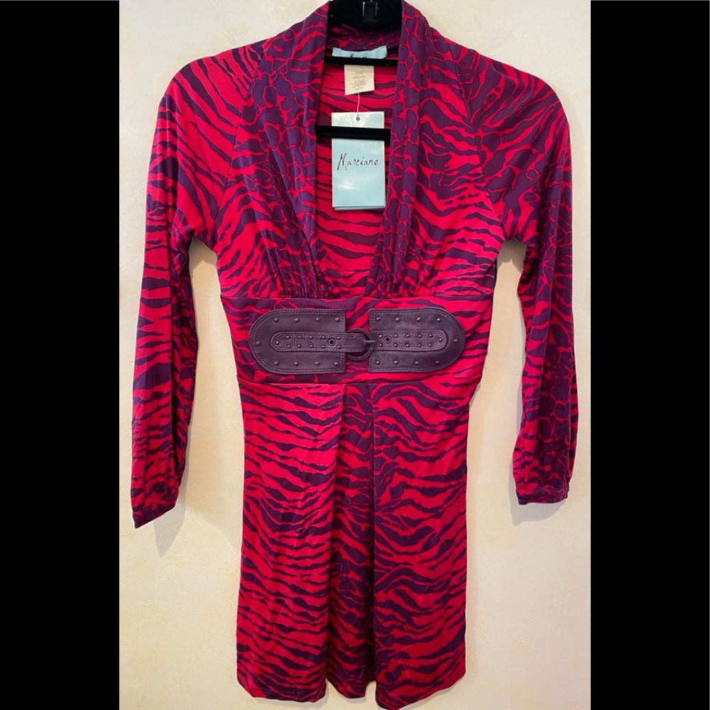 NWT Marciano Guess Magenta & Purple Tunic Dress